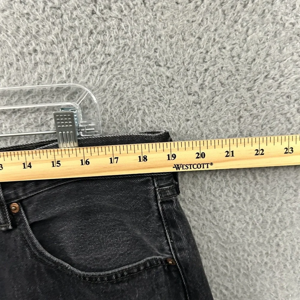 Levis‎ Jeans Mens 38x32 Black Denim 501 Straight Leg Button Fly American Y2K